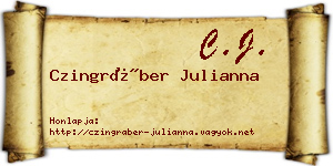Czingráber Julianna névjegykártya